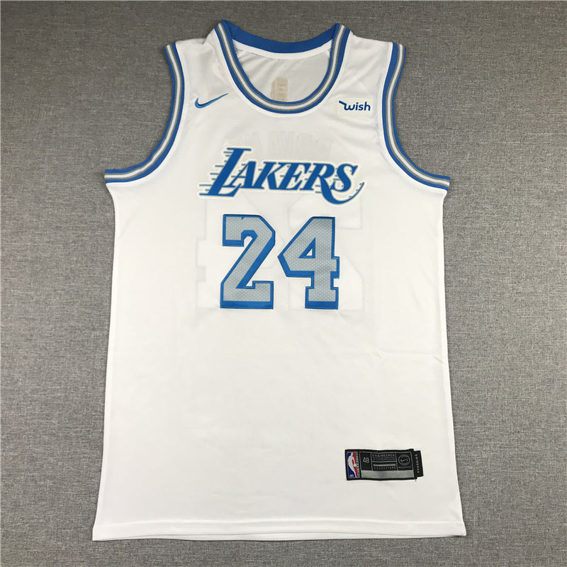 Men's Los Angeles Lakers Kobe Bryant White 2020/21 Swingman Jerseys City Edition