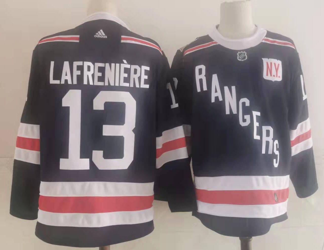Men's New York Rangers Alexis Lafreniere #13 Navy Player Game Jerseys