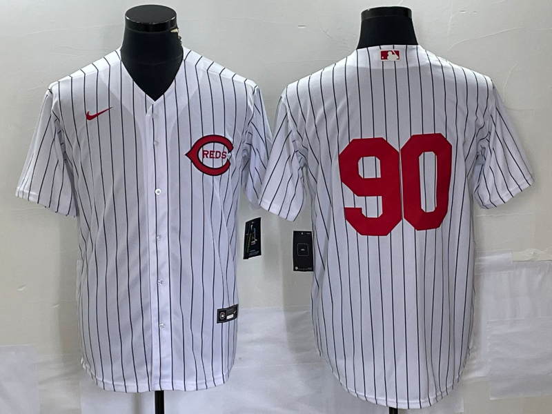 Men's Cincinnati Reds #90 White 2022 MLB at Field of Dreams Game Authentic Player Jerseys