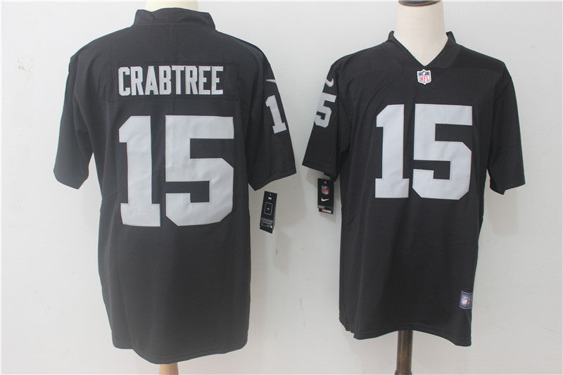 Men's Las Vegas Raiders Michael Crabtree #15 Black Game Player Jerseys