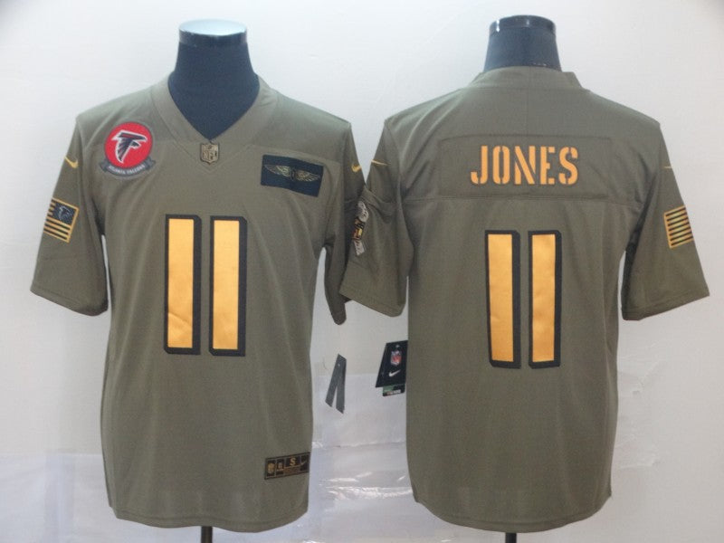 Men's Atlanta Falcons Julio Jones #11 Brown Game Player Jerseys