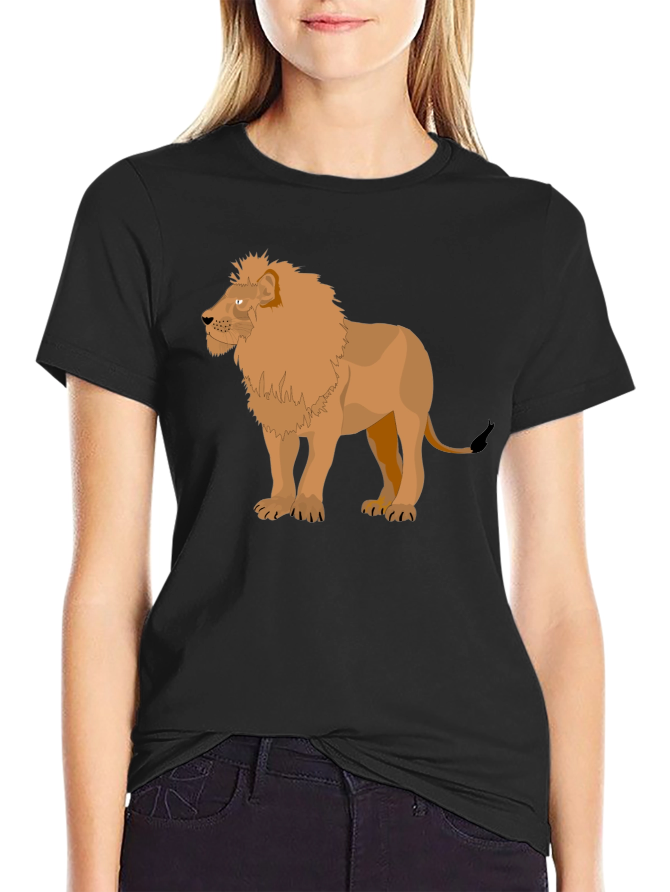 Lion Graphic Tee - Mens Black T-Shirt