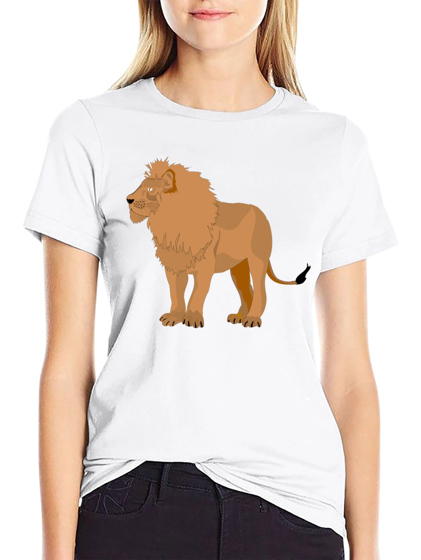 Lion Graphic Tee - Mens Black T-Shirt