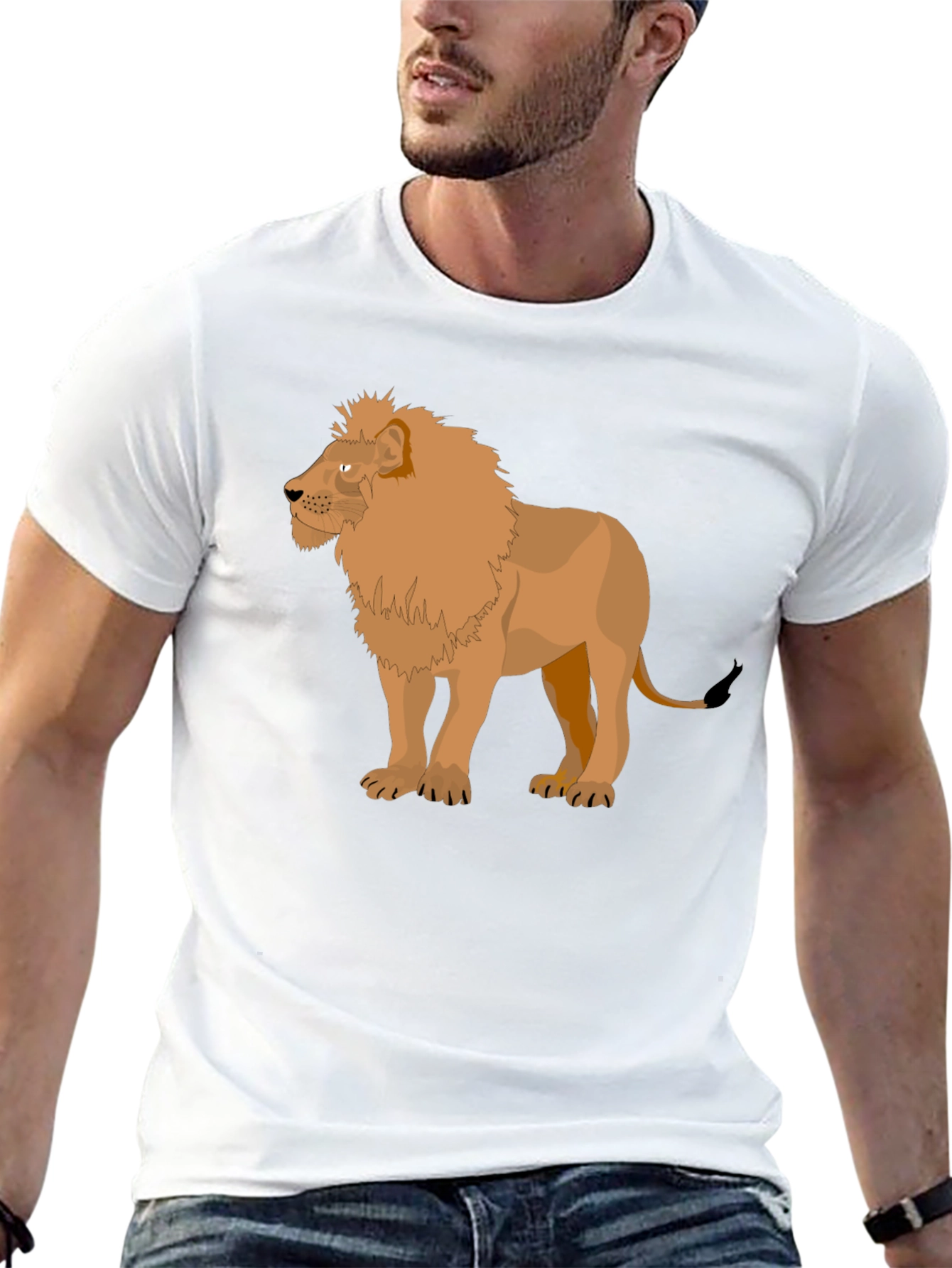 Lion Graphic Tee - Mens Black T-Shirt