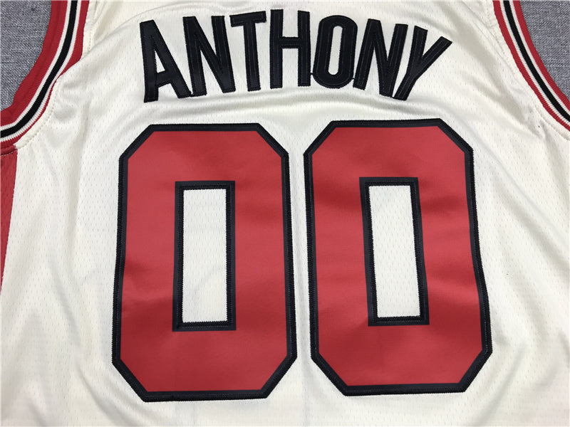 Men's Portland Trail Blazers Carmelo Anthony White Swingman Jerseys City Edition
