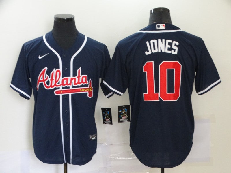 Men's Atlanta Braves Chipper Jones #10 Navy Replica Jerseys