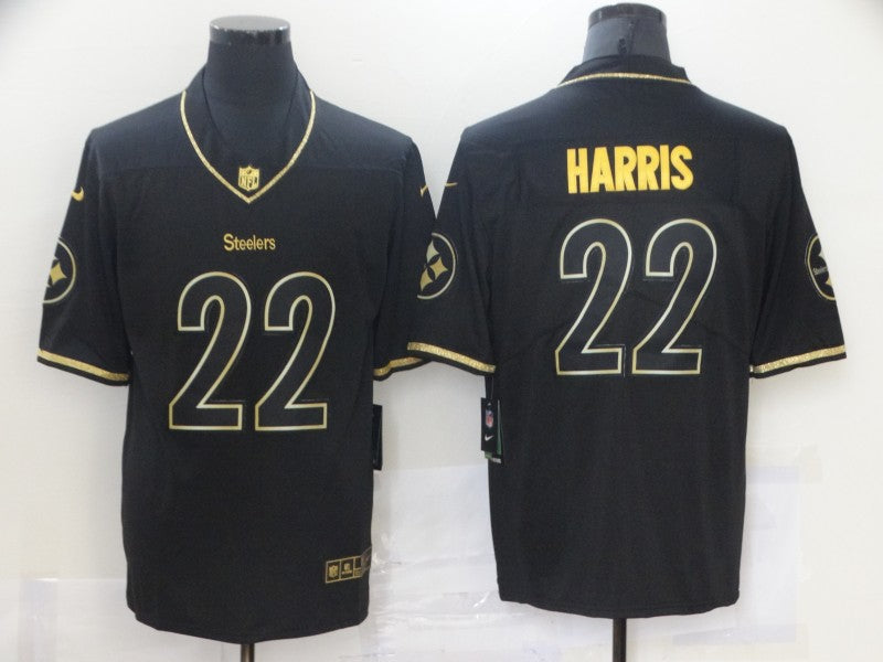Men's Pittsburgh Steelers Najee Harris #22 Black Game Player Jerseys