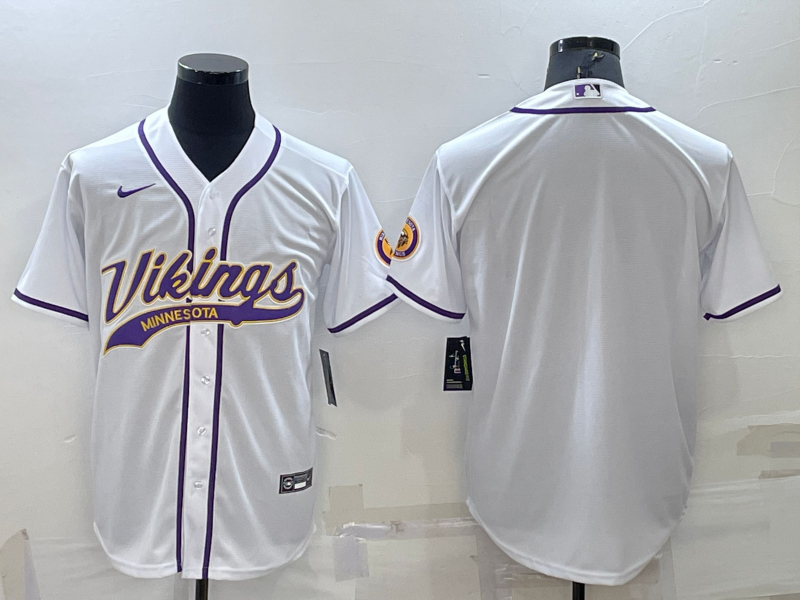 Men's Minnesota Vikings White Blank Jerseys
