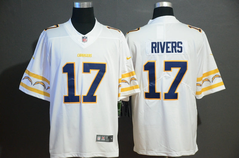 Men's Los Angeles Chargers Philip Rivers #17 White Game Player Jerseys