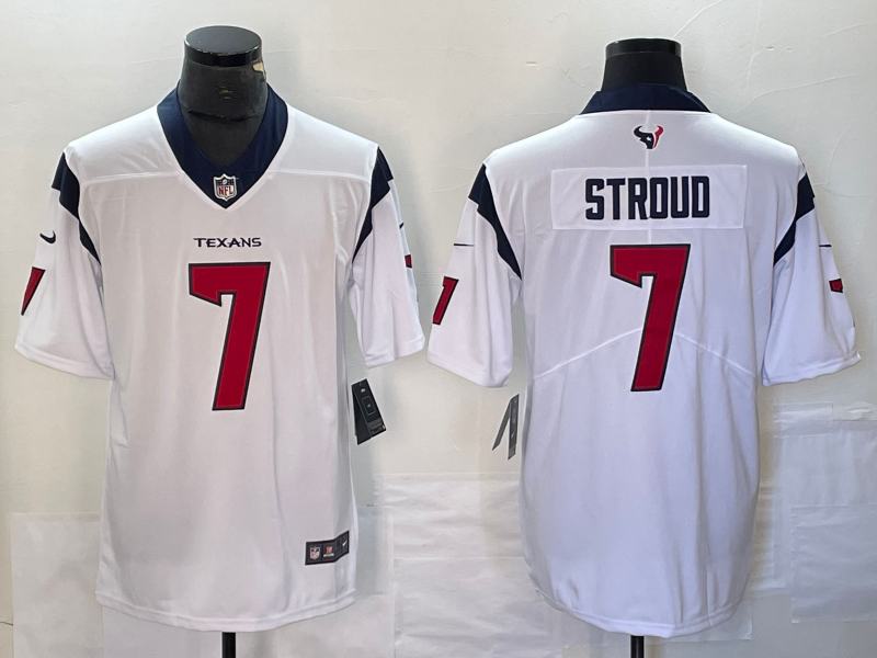 Men's Houston Texans C.J. Stroud #7 White Game Jerseys