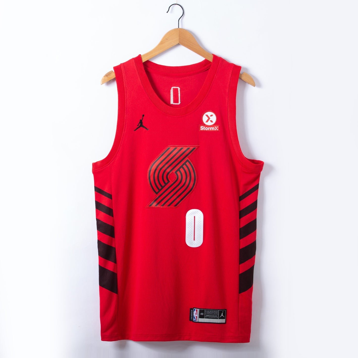 Men's Portland Trail Blazers Damian Lillard #0 Red Swingman Jerseys - Statement Edition