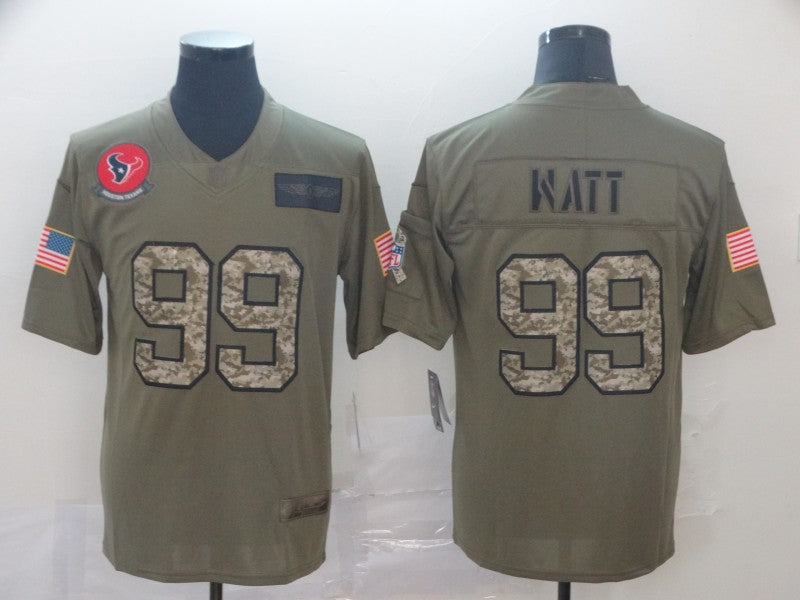 Men's Houston Texans J.J. Watt #99 Brown Game Player Jerseys
