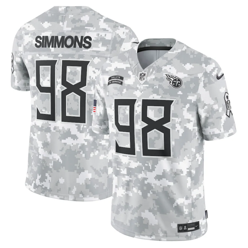 Men's Tennessee Titans Jeffery Simmons #98 Arctic Camo 2024 Salute to Service Limited Jerseys