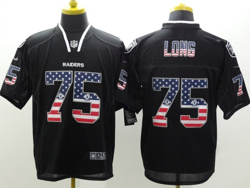 Men's Las Vegas Raiders Howie Long #75 Black Player Game Jerseys