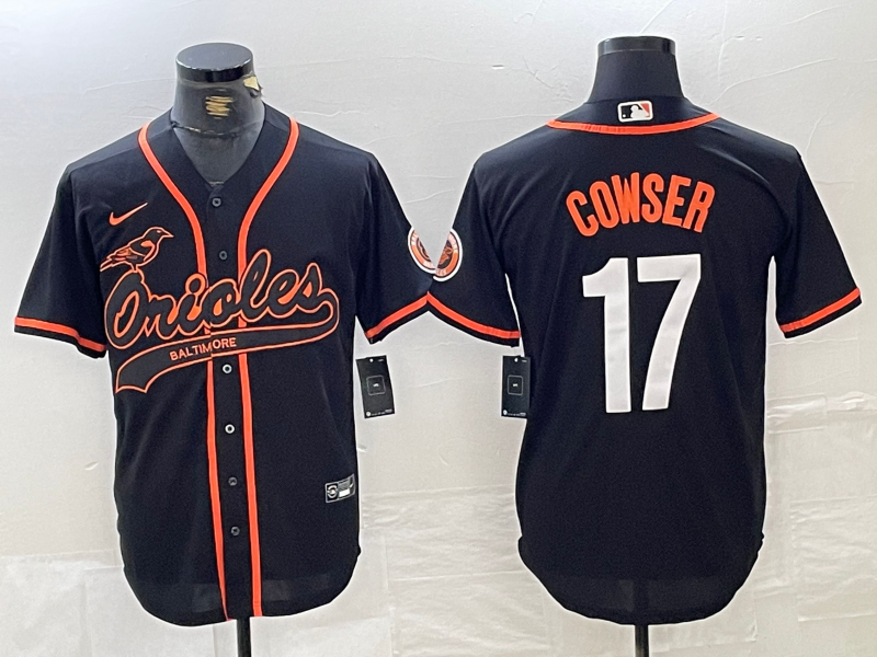 Men's Baltimore Orioles Colton Cowser #17 Black Player Jerseys Joint Edition