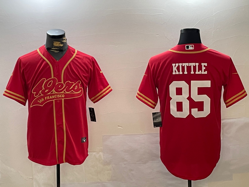 Men's San Francisco 49ers George Kittle #85 Scarlet Team Game Jerseys