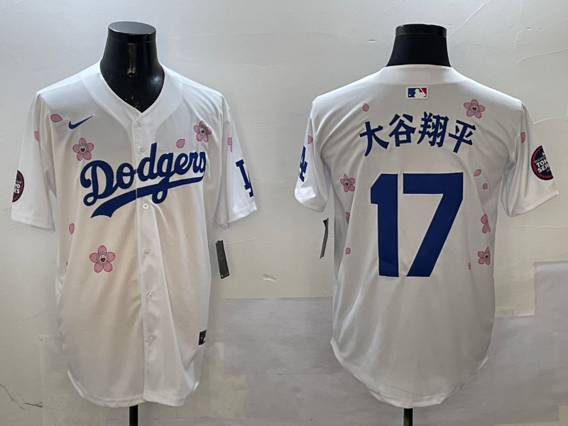 Men's Los Angeles Dodgers Shohei Ohtani White Alternate Replica Player Jerseys