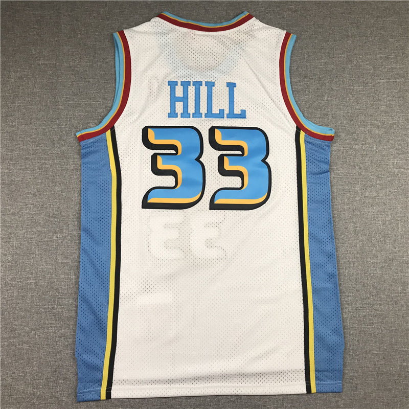 Men's Detroit Pistons Grant Hill 1998-99 White Hardwood Classics Swingman Jerseys
