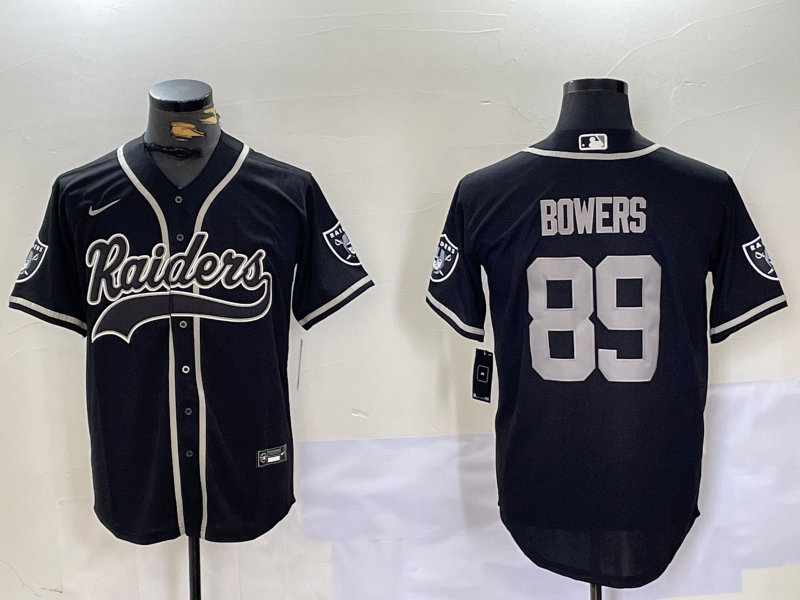 Men's Las Vegas Raiders Brock Bowers #89 Black Player Game Jerseys
