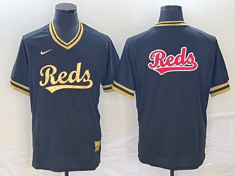Men's Cincinnati Reds Black Replica Team Jerseys