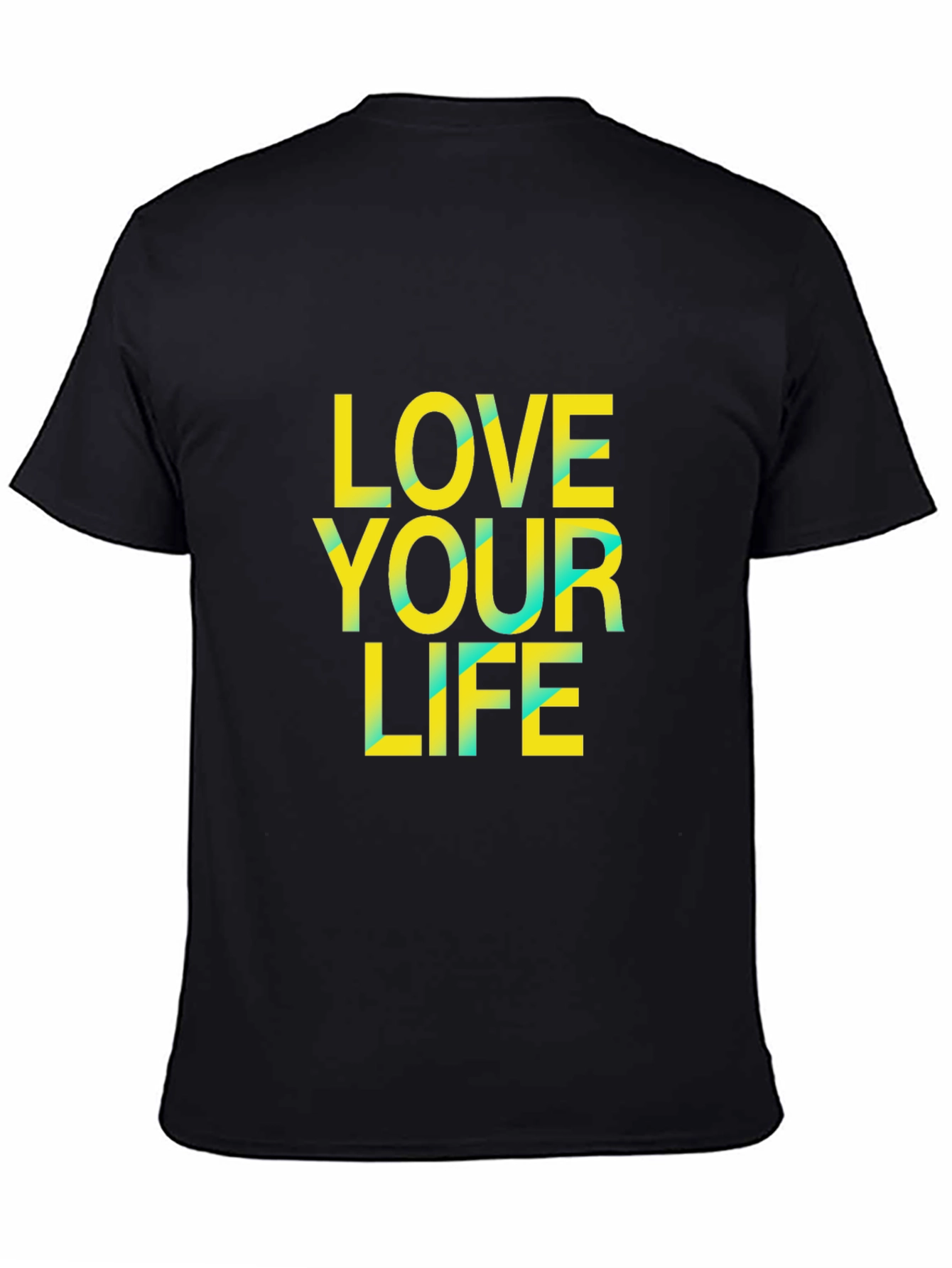 Love Your Life Graphic Tee - Black Cotton Blend