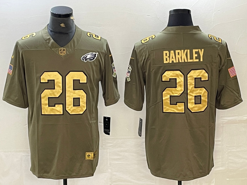 Men's Philadelphia Eagles Saquon Barkley #26 Olive Player Jerseys