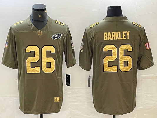 Men's Philadelphia Eagles Saquon Barkley #26 Olive Player Jerseys