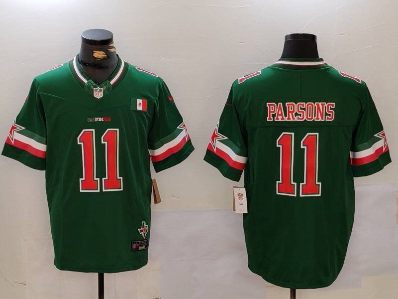 Men's Dallas Cowboys Micah Parsons #11 Green Vapor F.U.S.E. Limited Jerseys