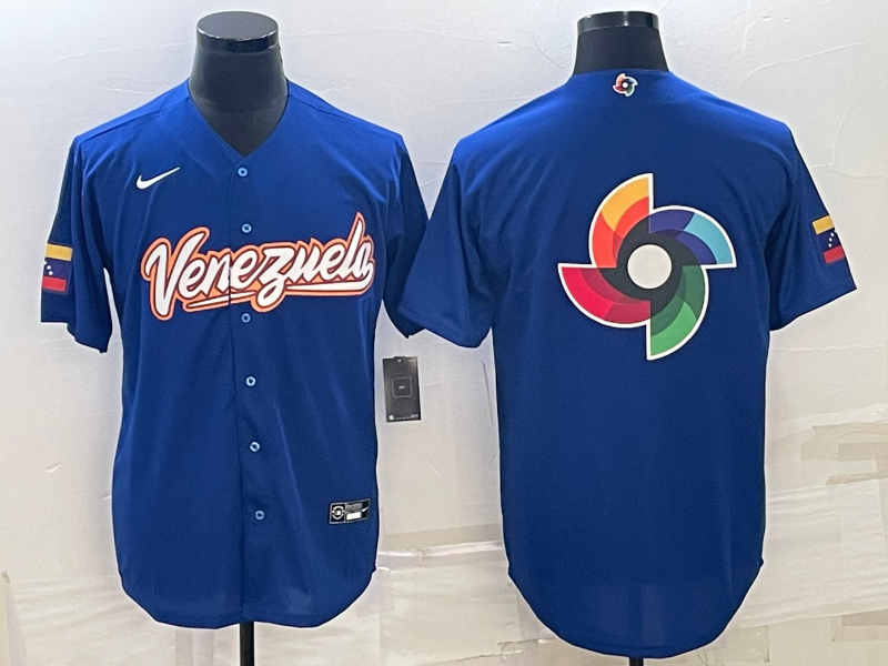 Men's 2023 World Baseball Classic Venezuela Blue Jerseys