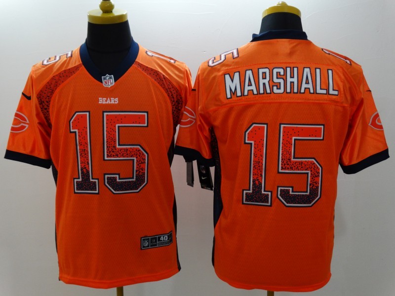 Men's Chicago Bears Brandon Marshall #15 Orange Game Jerseys