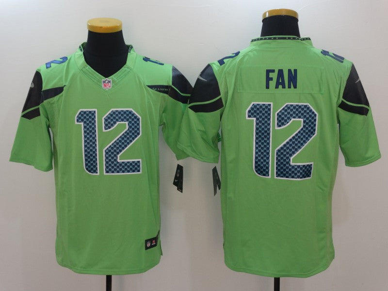 Men's Seattle Seahawks 12th Fan Green Player Game Jerseys
