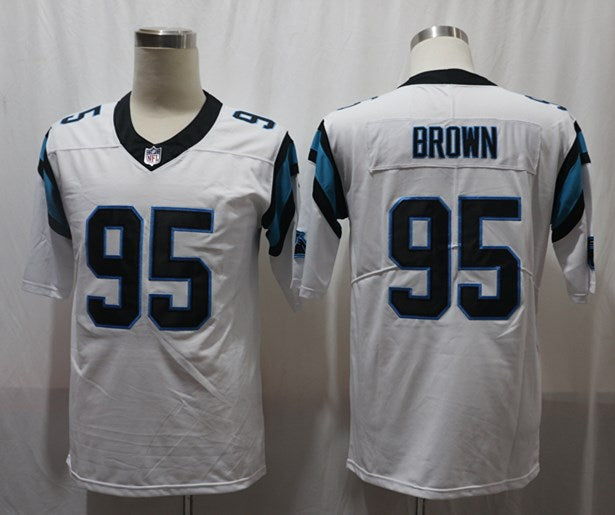 Men's Carolina Panthers Derrick Brown #95 White Player Game Jerseys