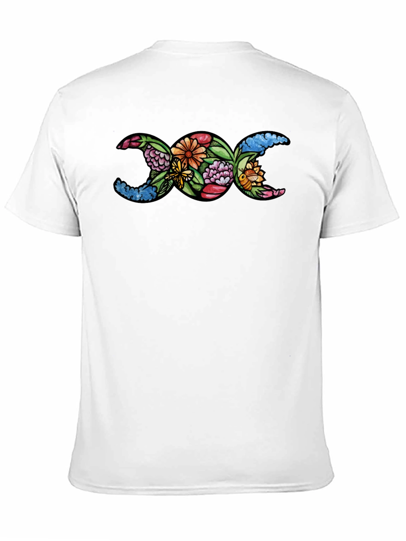 Floral Triple Moon Goddess T-Shirt