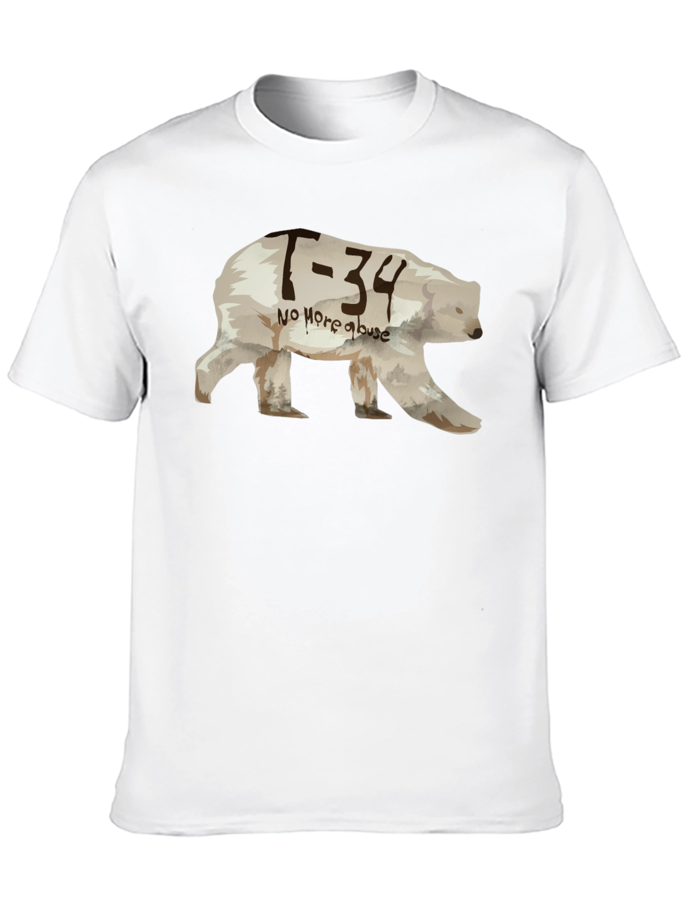 Black T-Shirt with Bear Graphic