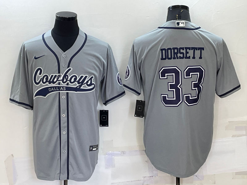 Men's Dallas Cowboys Tony Dorsett #33 Gray Game Jerseys Joint Edition