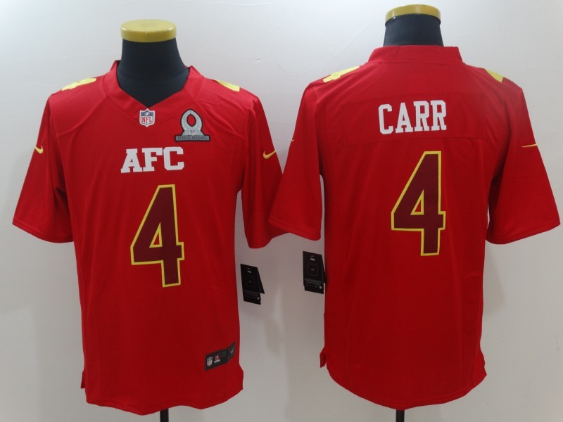Men's Las Vegas Raiders Derek Carr #4 Red Game Jerseys