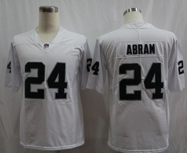 Men's Las Vegas Raiders Jonathan Abram #24 White Game Player Jerseys