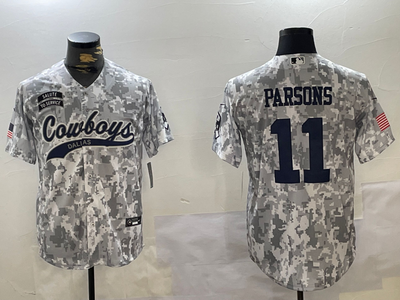 Men's Dallas Cowboys Micah Parsons #11 Arctic Camo 2024 Salute to Service Player Jerseys