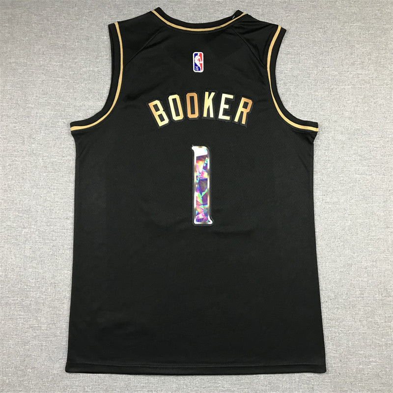 Men's Phoenix Suns Devin Booker #1 Black Swingman Player Jerseys
