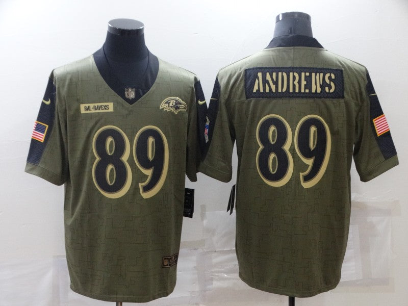 Men's Philadelphia Eagles Mark Andrews #89 Brown Game Jerseys