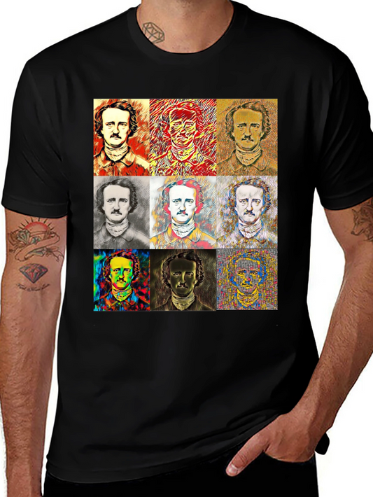 Edgar Allan Poe T-Shirt - Artistic Portraits