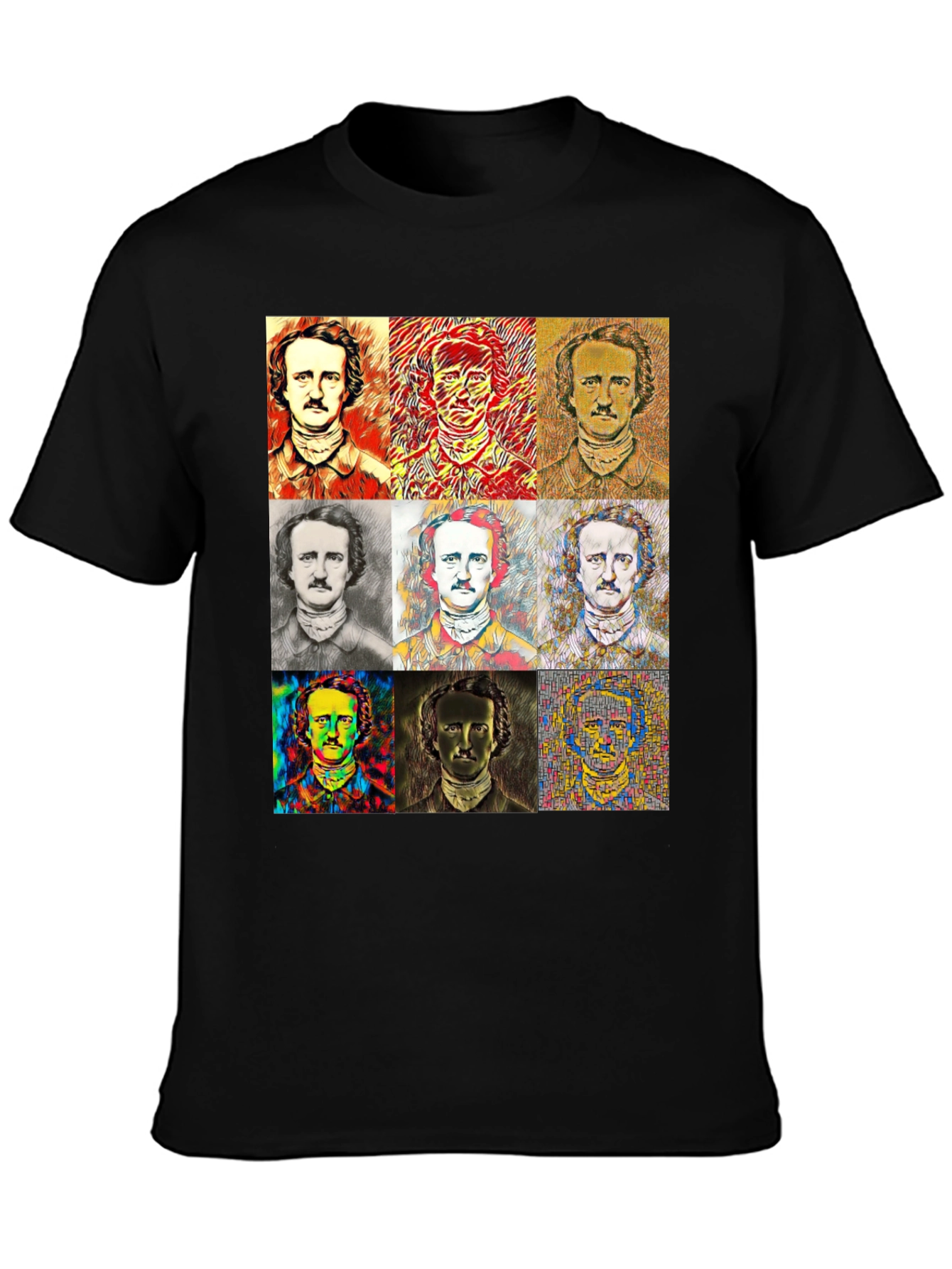 Edgar Allan Poe T-Shirt - Artistic Portraits