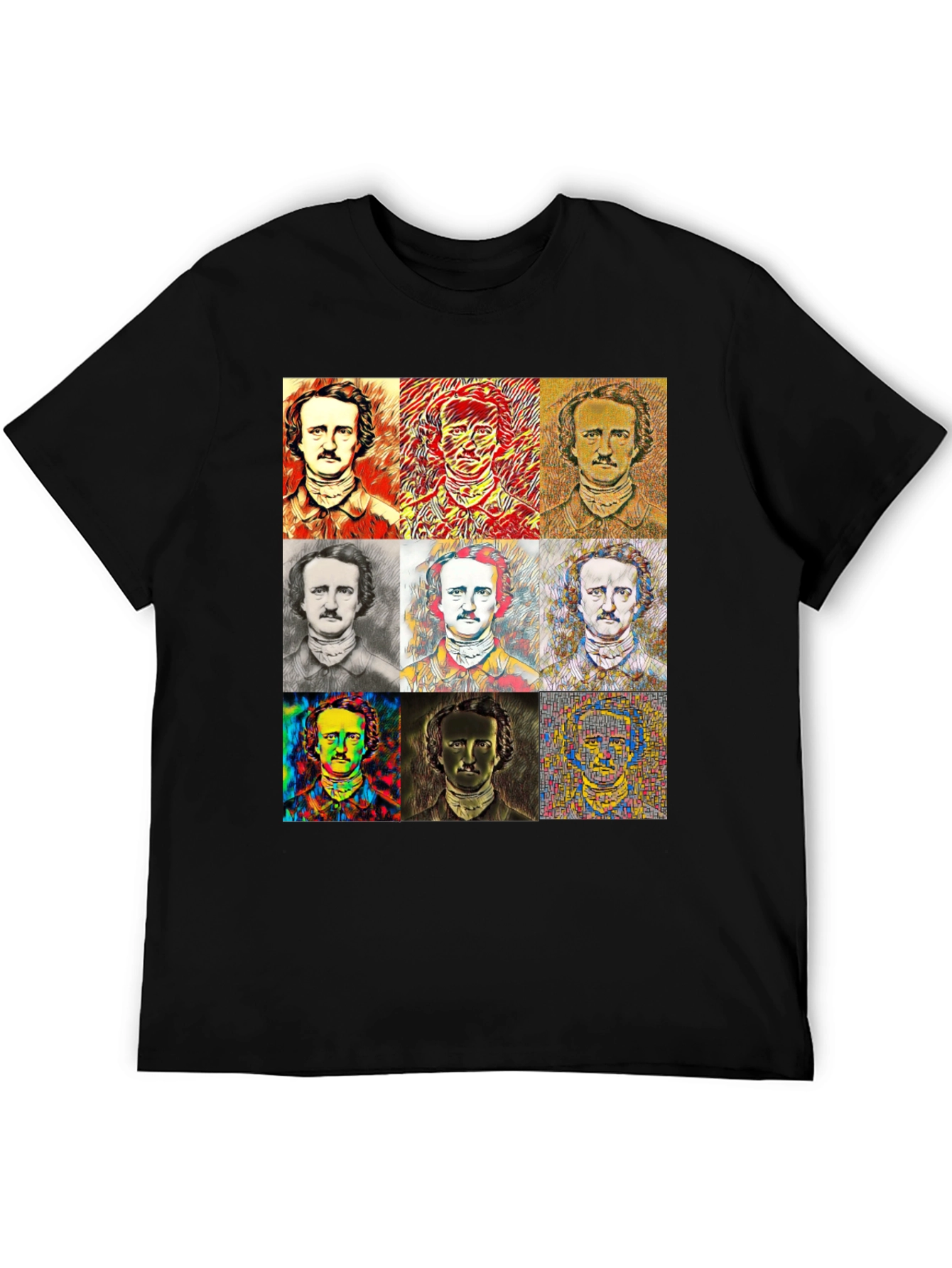 Edgar Allan Poe T-Shirt - Artistic Portraits