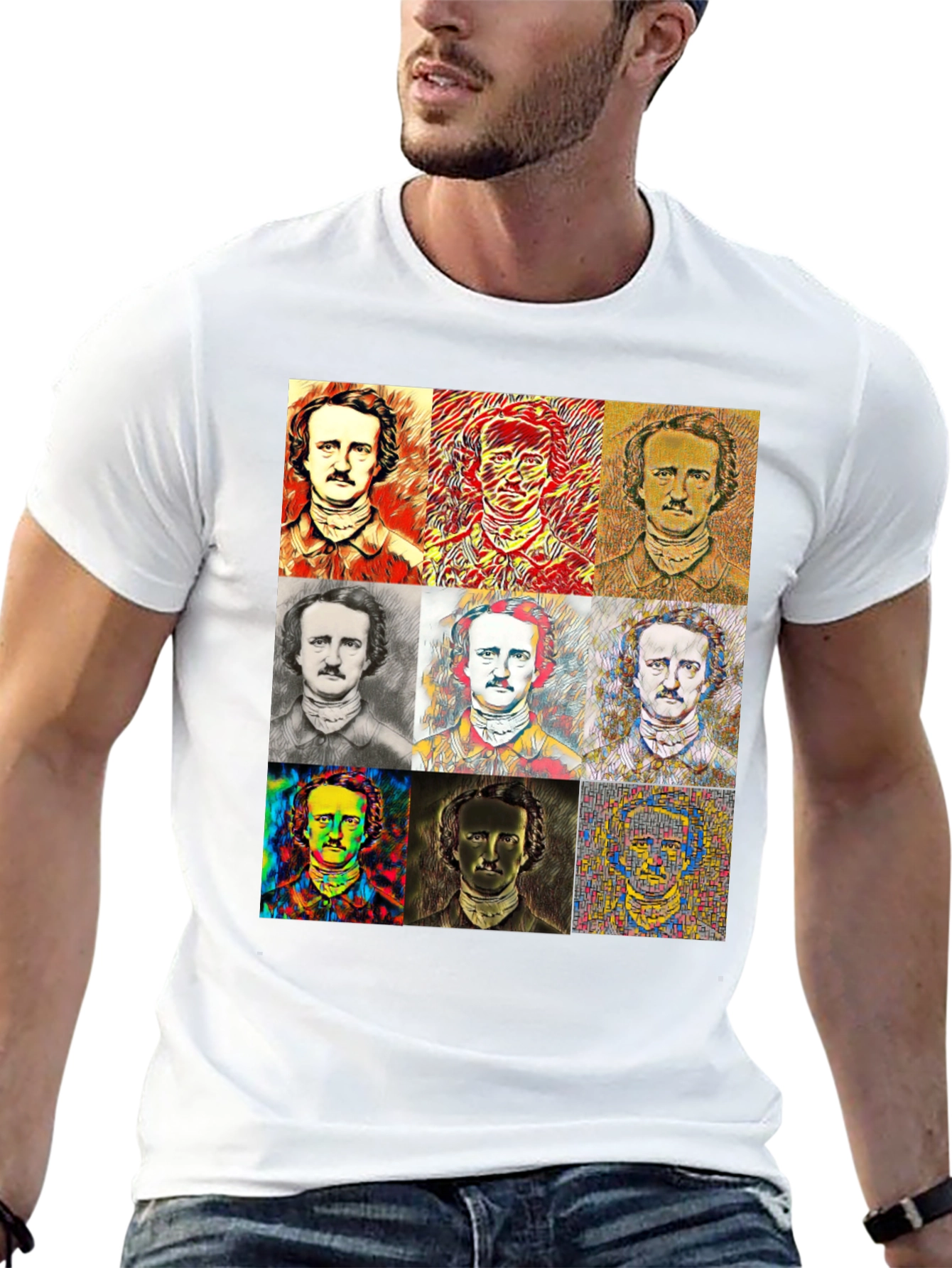 Edgar Allan Poe T-Shirt - Artistic Portraits