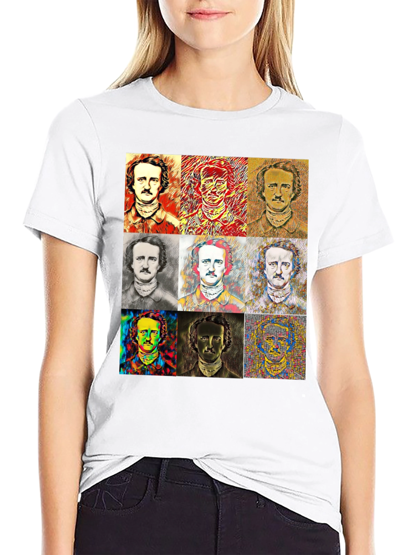 Edgar Allan Poe T-Shirt - Artistic Portraits