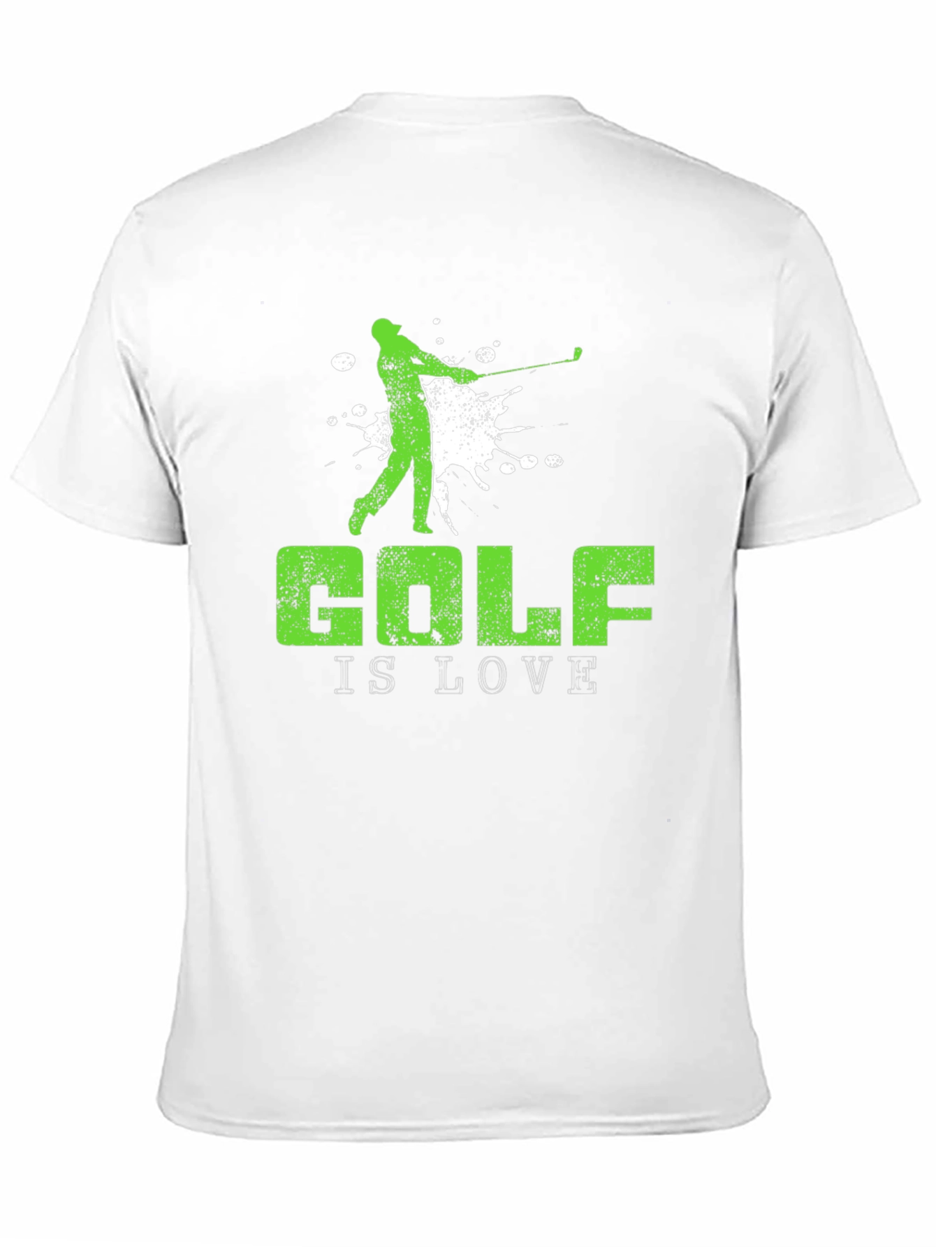 Golf Is Love Mens Black Graphic T-Shirt