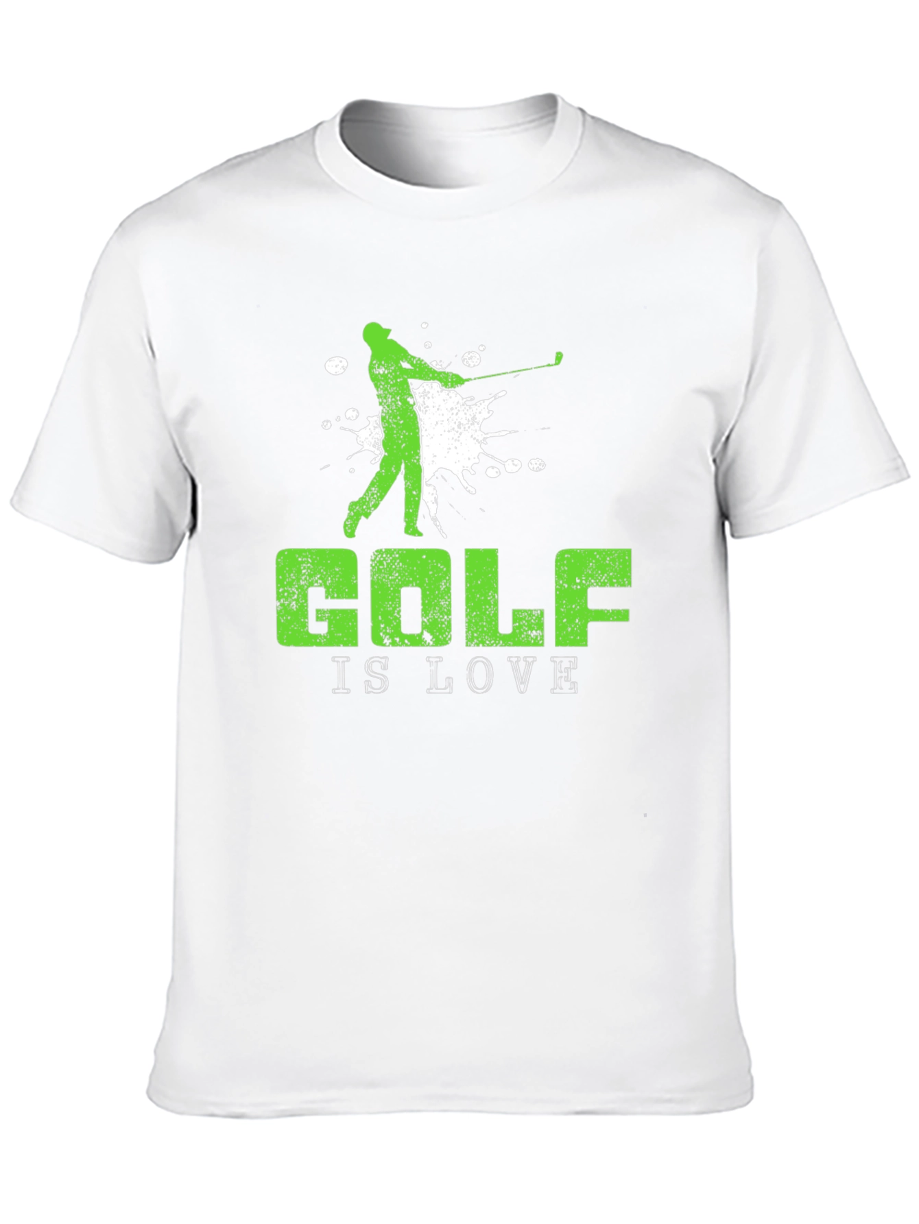 Golf Is Love Mens Black Graphic T-Shirt