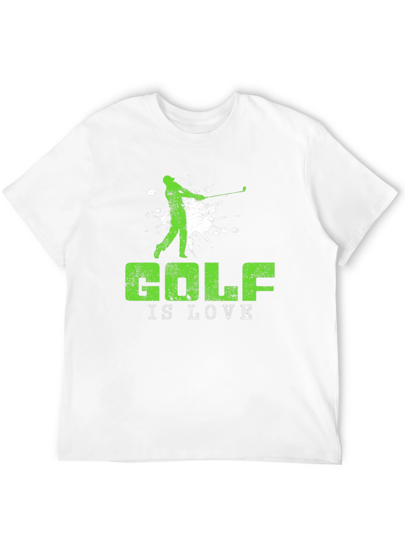 Golf Is Love Mens Black Graphic T-Shirt