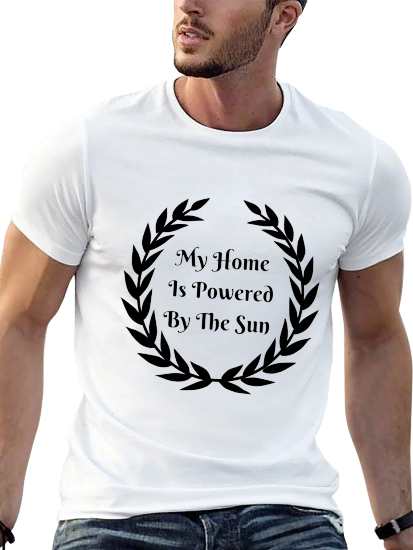 Eco-Friendly Powered by the Sun Black Tee