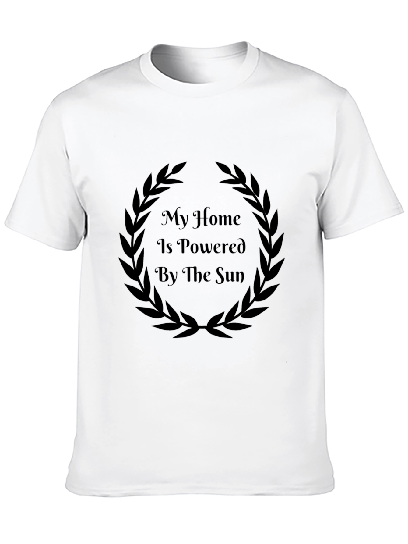 Eco-Friendly Powered by the Sun Black Tee